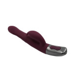 TITANZ 8.5" SILICONE RECHARGEABLE VIBRATOR IN RUBINE RED