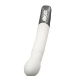 TITANZ 8" SILICONE RECHARGEABLE VIBRATOR IN IVORY WHITE