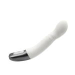 TITANZ 8" SILICONE RECHARGEABLE VIBRATOR IN IVORY WHITE