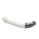 TITANZ 8" SILICONE RECHARGEABLE VIBRATOR IN IVORY WHITE