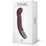 TITANZ 8" SILICONE RECHARGEABLE VIBRATOR IN RUBINE RED