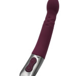 TITANZ 8" SILICONE RECHARGEABLE VIBRATOR IN RUBINE RED