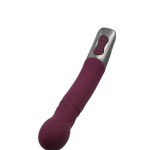 TITANZ 8" SILICONE RECHARGEABLE VIBRATOR IN RUBINE RED