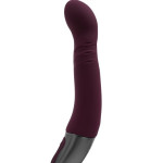 TITANZ 8" SILICONE RECHARGEABLE VIBRATOR IN RUBINE RED