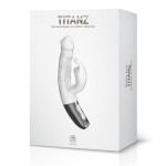 TITANZ 7" SILICONE RECHARGEABLE VIBRATOR IN IVORY WHITE