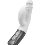 TITANZ 7" SILICONE RECHARGEABLE VIBRATOR IN IVORY WHITE