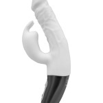 TITANZ 7" SILICONE RECHARGEABLE VIBRATOR IN IVORY WHITE