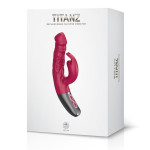 TITANZ 7" SILICONE RECHARGEABLE VIBRATOR IN PINK