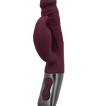 TITANZ 7" SILICONE RECHARGEABLE VIBRATOR IN RUBINE RED