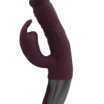 TITANZ 7" SILICONE RECHARGEABLE VIBRATOR IN RUBINE RED