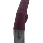 TITANZ 7" SILICONE RECHARGEABLE VIBRATOR IN RUBINE RED