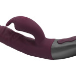 TITANZ 7" SILICONE RECHARGEABLE VIBRATOR IN RUBINE RED