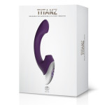 TITANZ 8" SILICONE RECHARGEABLE VIBRATOR IN PURPLE