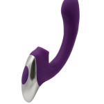 TITANZ 8" SILICONE RECHARGEABLE VIBRATOR IN PURPLE