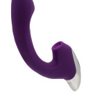 TITANZ 8" SILICONE RECHARGEABLE VIBRATOR IN PURPLE