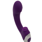 TITANZ 8" SILICONE RECHARGEABLE VIBRATOR IN PURPLE