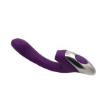 TITANZ 8" SILICONE RECHARGEABLE VIBRATOR IN PURPLE