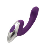 TITANZ 8" SILICONE RECHARGEABLE VIBRATOR IN PURPLE