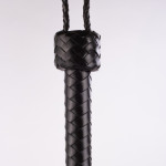 Kid Handle Kid Leather Braided Tails Black