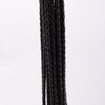 Kid Handle Kid Leather Braided Tails Black