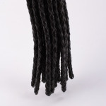 Kid Handle Kid Leather Braided Tails Black