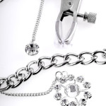 Crystal Nipple Clamps Silver