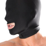 Spandex Open Mouth Hood Black