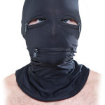 Zipper Face Hood Black