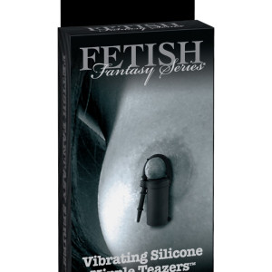 Vibrating Silicone Nipple Teazers Black