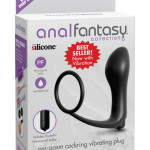 Ass-Gasm Cockring Vibrating Plug Black