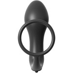 Ass-Gasm Cockring Vibrating Plug Black