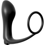 Ass-Gasm Cockring Vibrating Plug Black