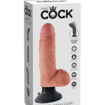 7" Vibrating Cock with Balls Light