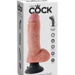 8" Vibrating Cock with Balls Light