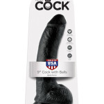 9" Cock with Balls Black