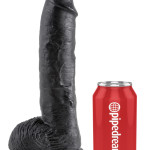 10" Cock with Balls Black