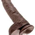 10" Cock with Balls Brown