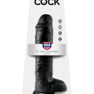 11" Cock with Balls Black