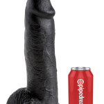 12" Cock with Balls Black