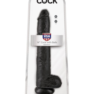 14" Cock with Balls Black