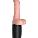 6.5" Thrusting Cock with Balls - Triple Threat Light