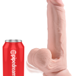 9" Triple Density Cock With Swinging Balls Light