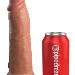 8" Dual Density Silicone Cock Tan