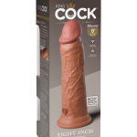 8" Dual Density Silicone Cock Tan