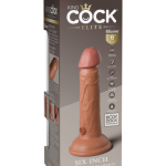 6" Dual Density Vibrating Silicone Cock Tan