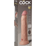 9" Dual Density Vibrating Silicone Cock with Remote Light