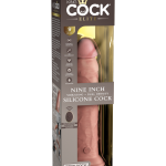 9" Dual Density Vibrating Silicone Cock with Remote Light