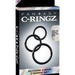 Silicone 3-Ring Stamina Set Black