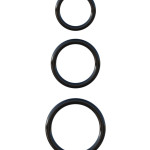 Silicone 3-Ring Stamina Set Black