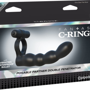 Posable Partner Double Penetrator Black